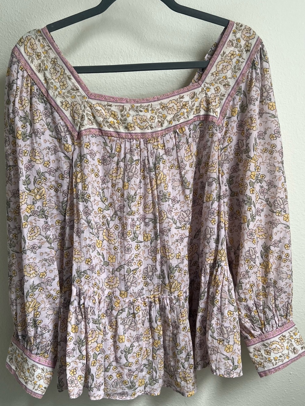 American Eagle Outfitters Lavender Floral Peasant Tunic - Picture 2 of 5